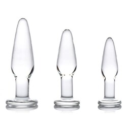 XR Dosha 3 Piece Glass Anal Plug Kit