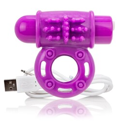 Screaming O Charged OWow Purple Vibrating Cock Ring